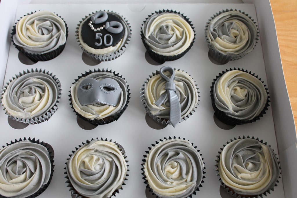 Fifty Shades of Grey Cupcake Toppers