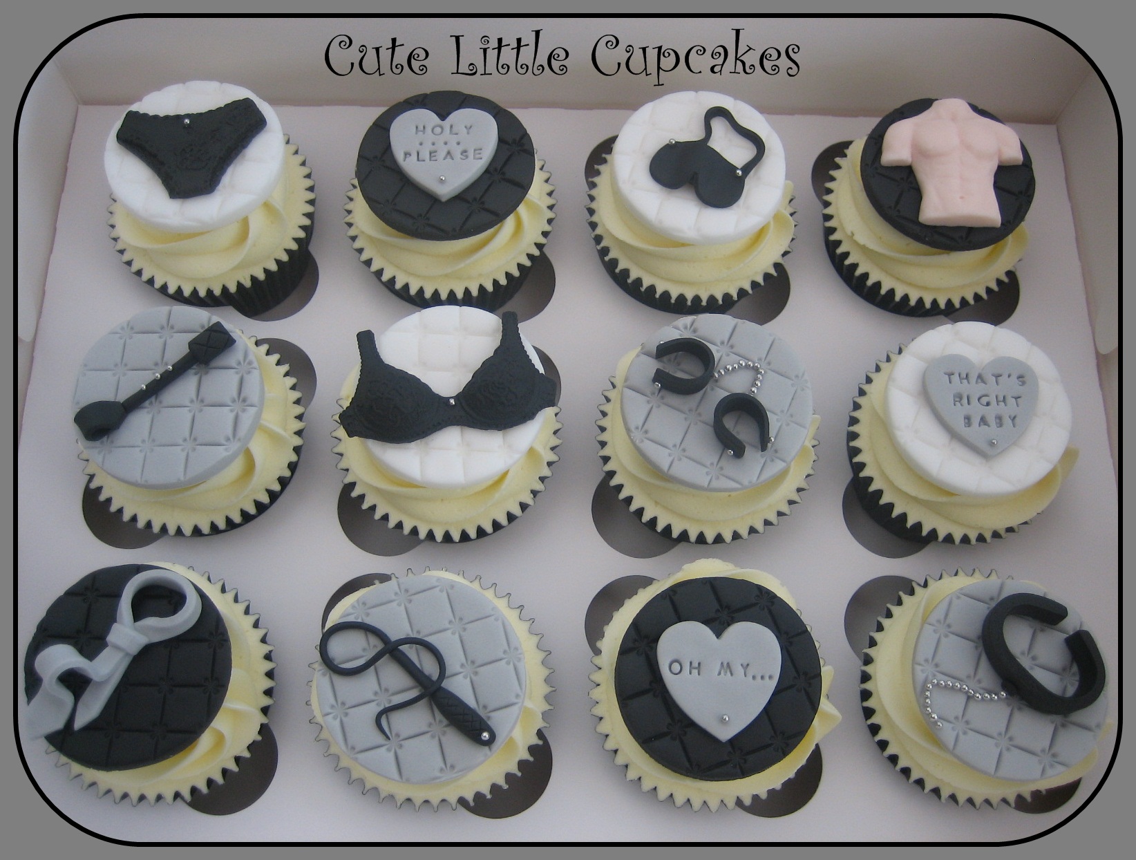 Fifty Shades of Grey Cupcakes