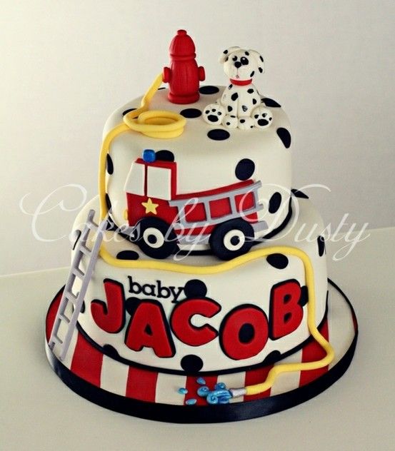 Firefighter Baby Shower Cake Firefighter Baby Shower Cake
