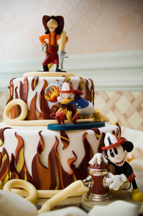 Firefighter Mickey Mouse Cake