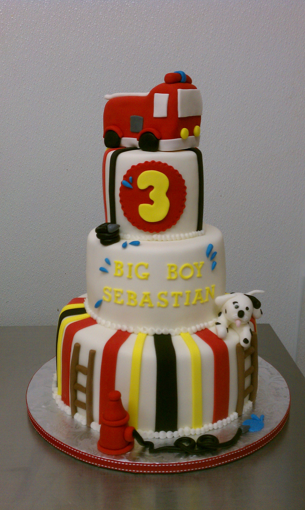 Firefighter Theme Birthday Cake Firefighter Theme Birthday Cake