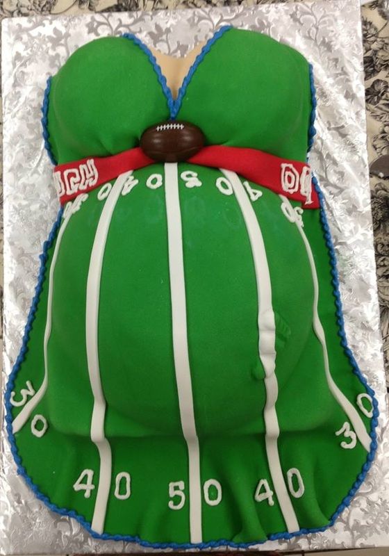 Football Theme Baby Shower Cake