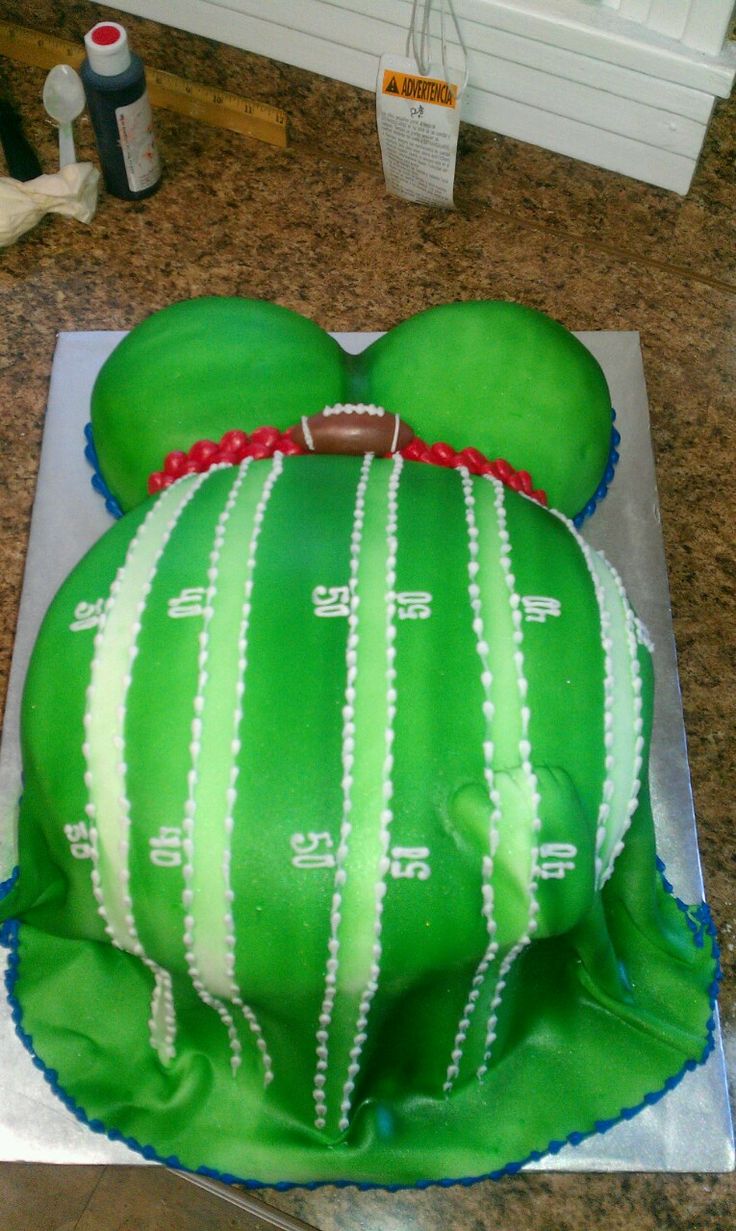 Football Themed Baby Shower Cake