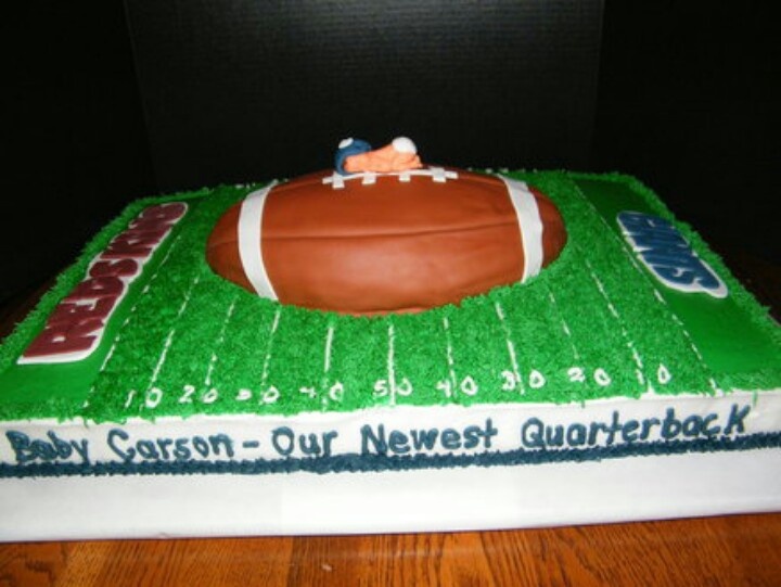 Football Themed Baby Shower Cake Football Themed Baby Shower Cake