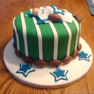 Football Themed Baby Shower Cake