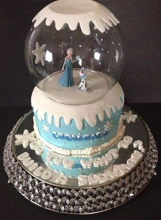 Frozen Snow Globe Cake