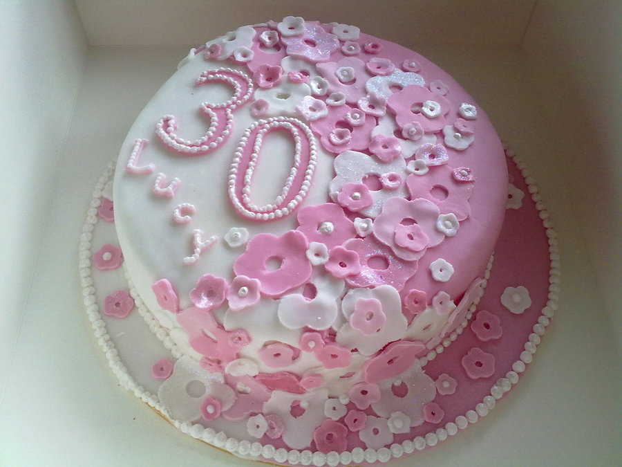 Girly 30th Birthday Cake