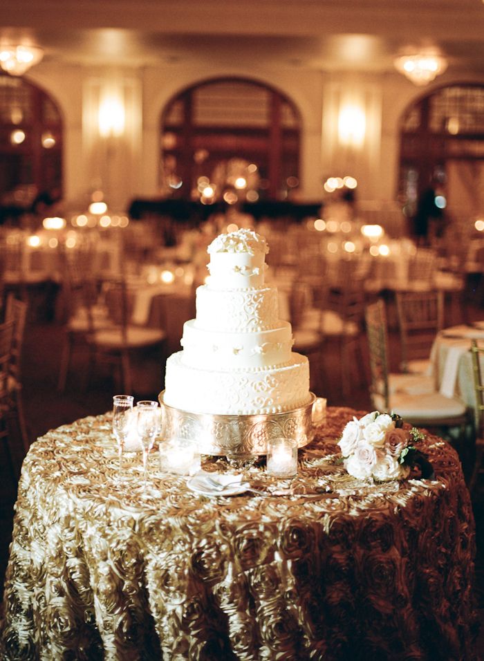 Gold Wedding Cake Table