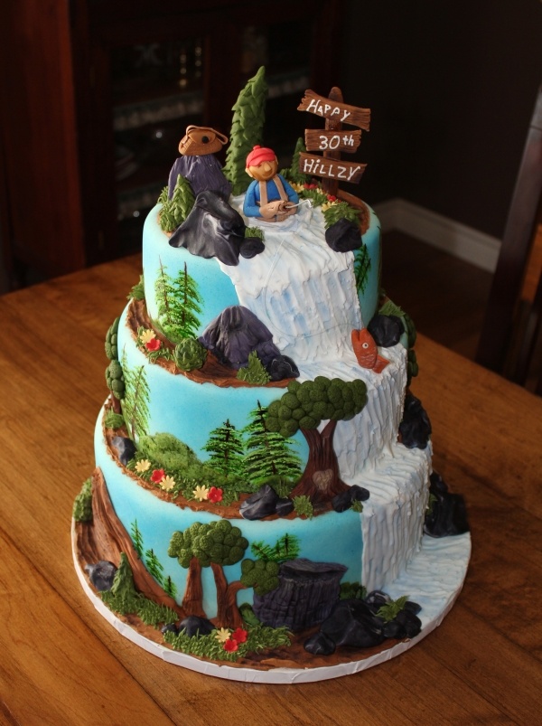 Great Outdoors Birthday Cake