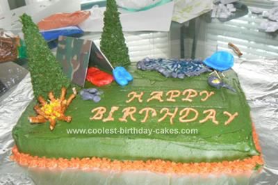 Happy Birthday Cake Camping