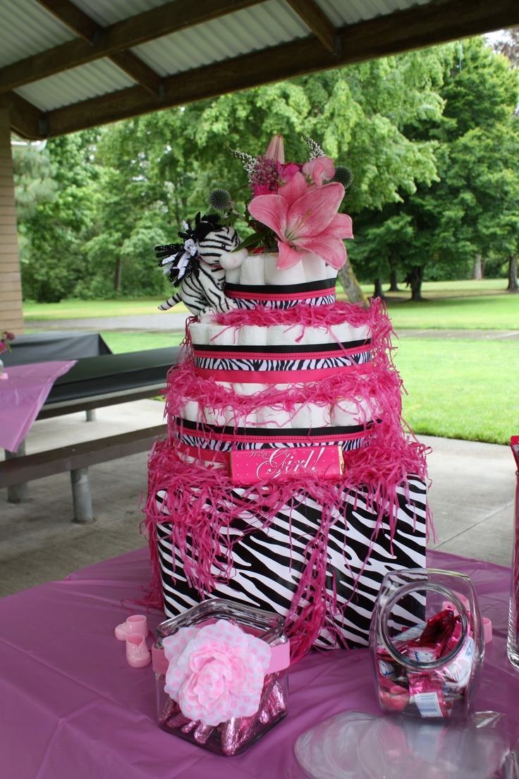 Hot Pink and Zebra Print Baby Cakes Made Hot Pink and Zebra Print Baby Cakes Made