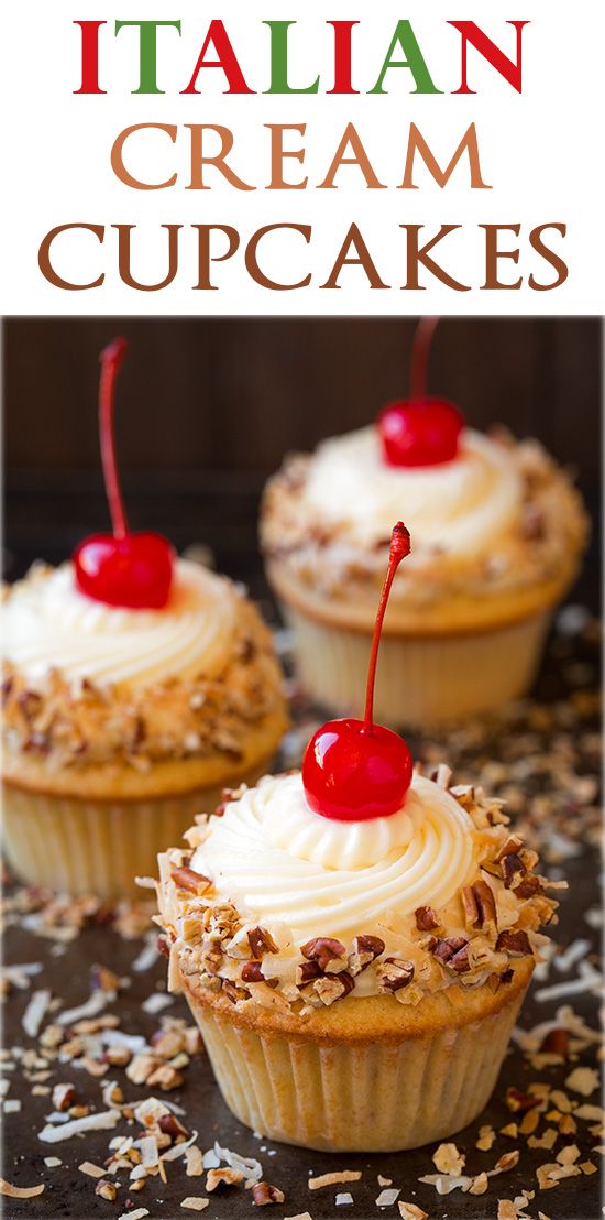 Italian Cream Cake Cupcakes Italian Cream Cake Cupcakes