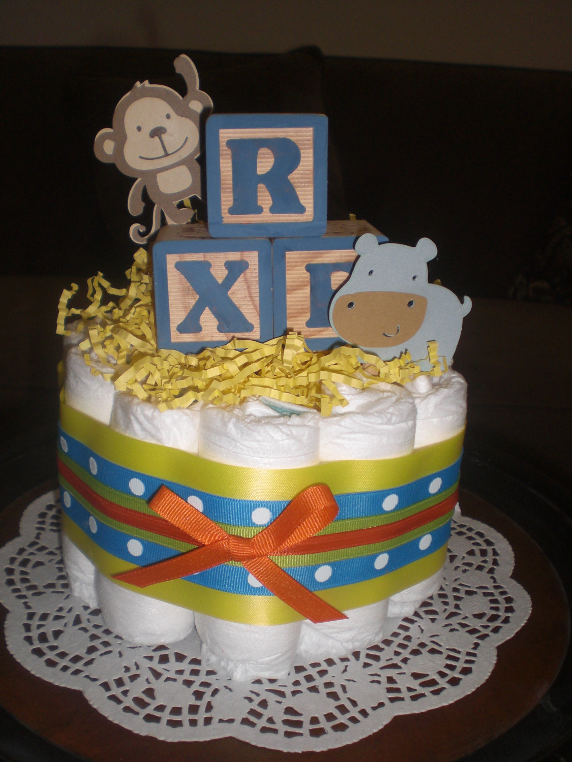 Jungle Safari Baby Shower Diaper Cake Centerpieces Jungle Safari Baby Shower Diaper Cake Centerpieces