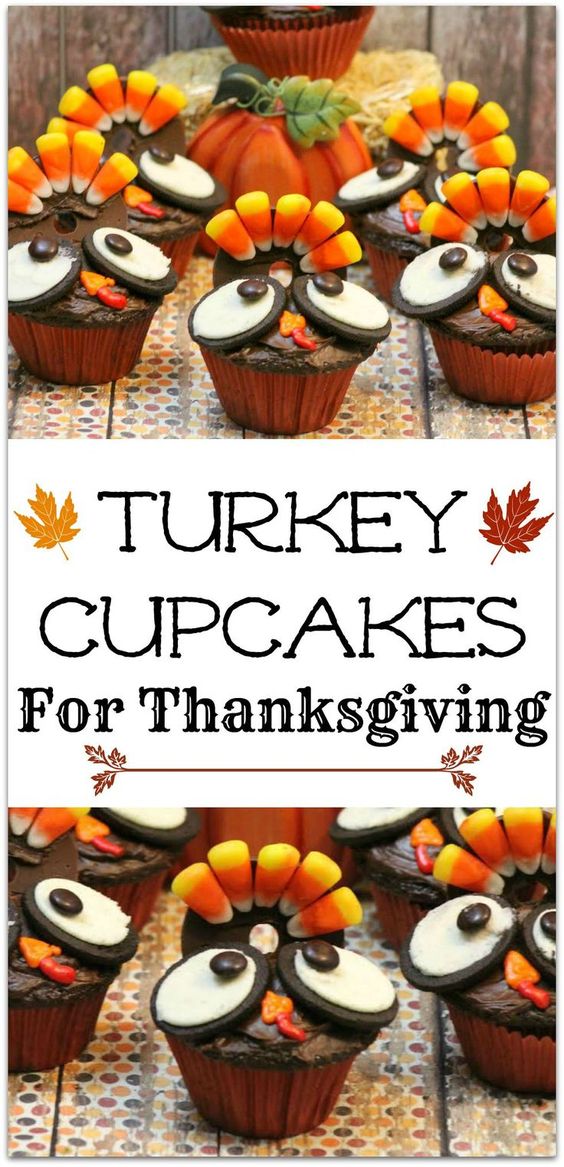 Kids Thanksgiving Turkey Cupcakes