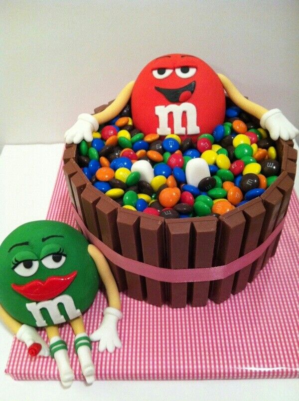 M and M Birthday Cake Ideas