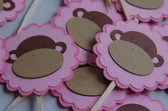Monkey Cupcake Toppers