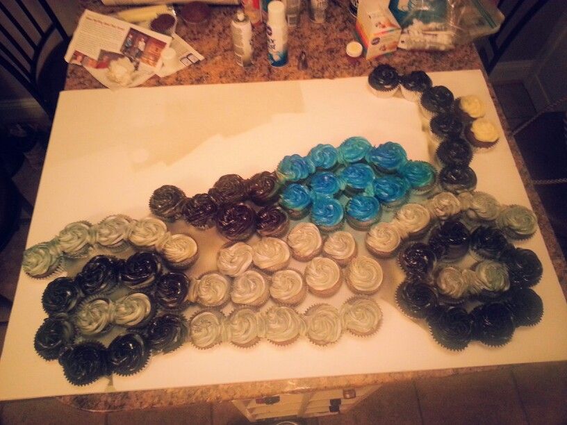 Motorcycle Cupcake Cake