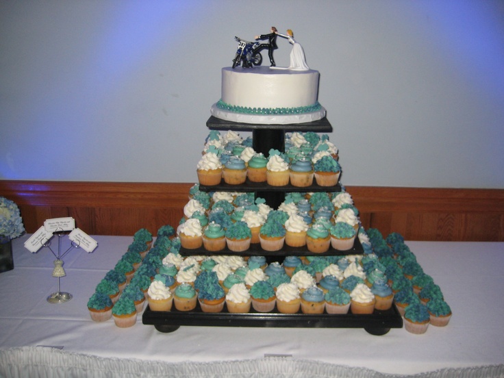 Motorcycle Cupcake Wedding Cakes