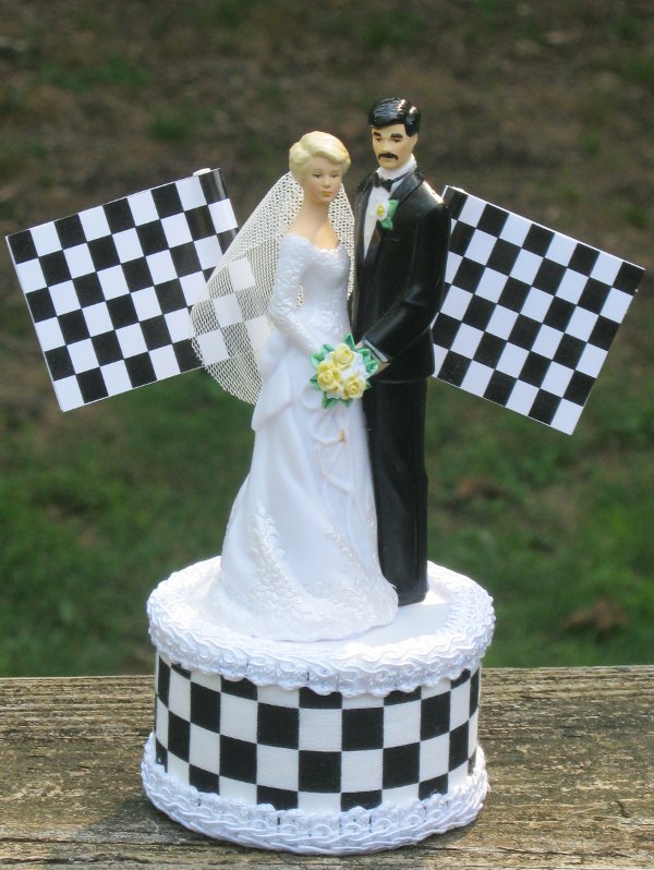 NASCAR Wedding Cake Topper