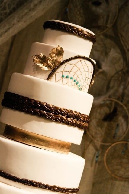 Native American Themed Wedding Cake