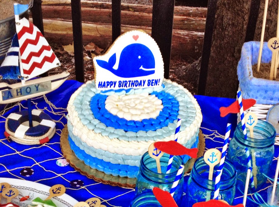 Nautical 1st Birthday Cake