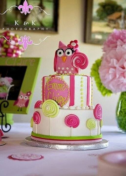 Owl Birthday Cake