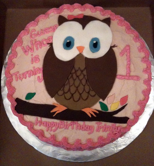 Owl Birthday Cake