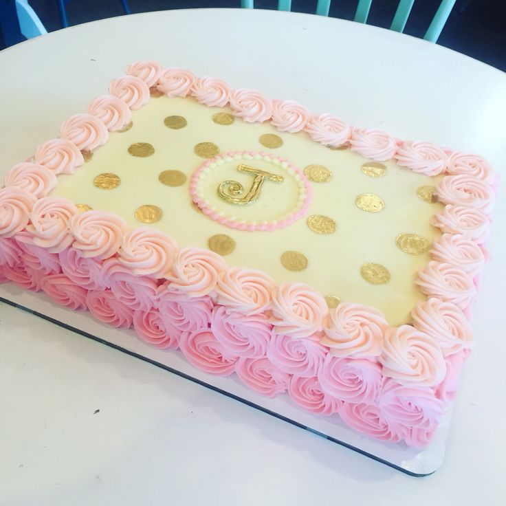 Pink Baby Shower Sheet Cakes