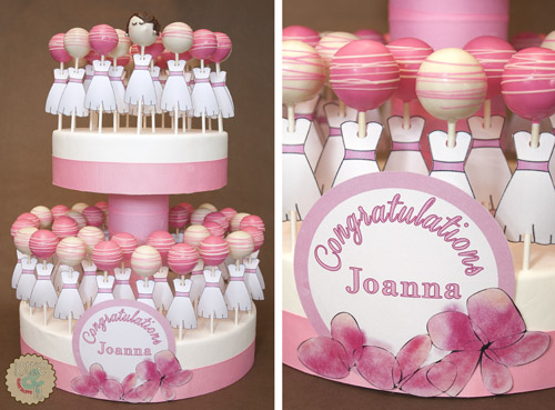 Pink Bridal Shower Cake Pops