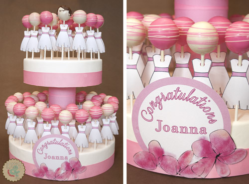 Pink Bridal Shower Cake Pops Pink Bridal Shower Cake Pops