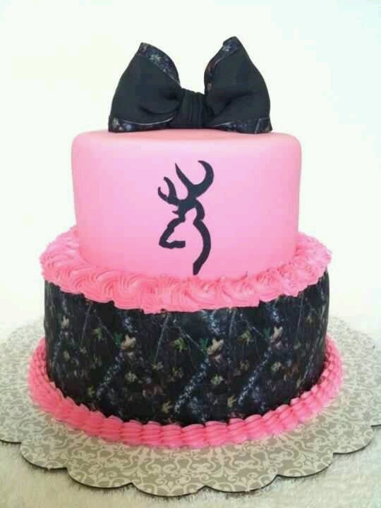 Pink Camo Browning Cake