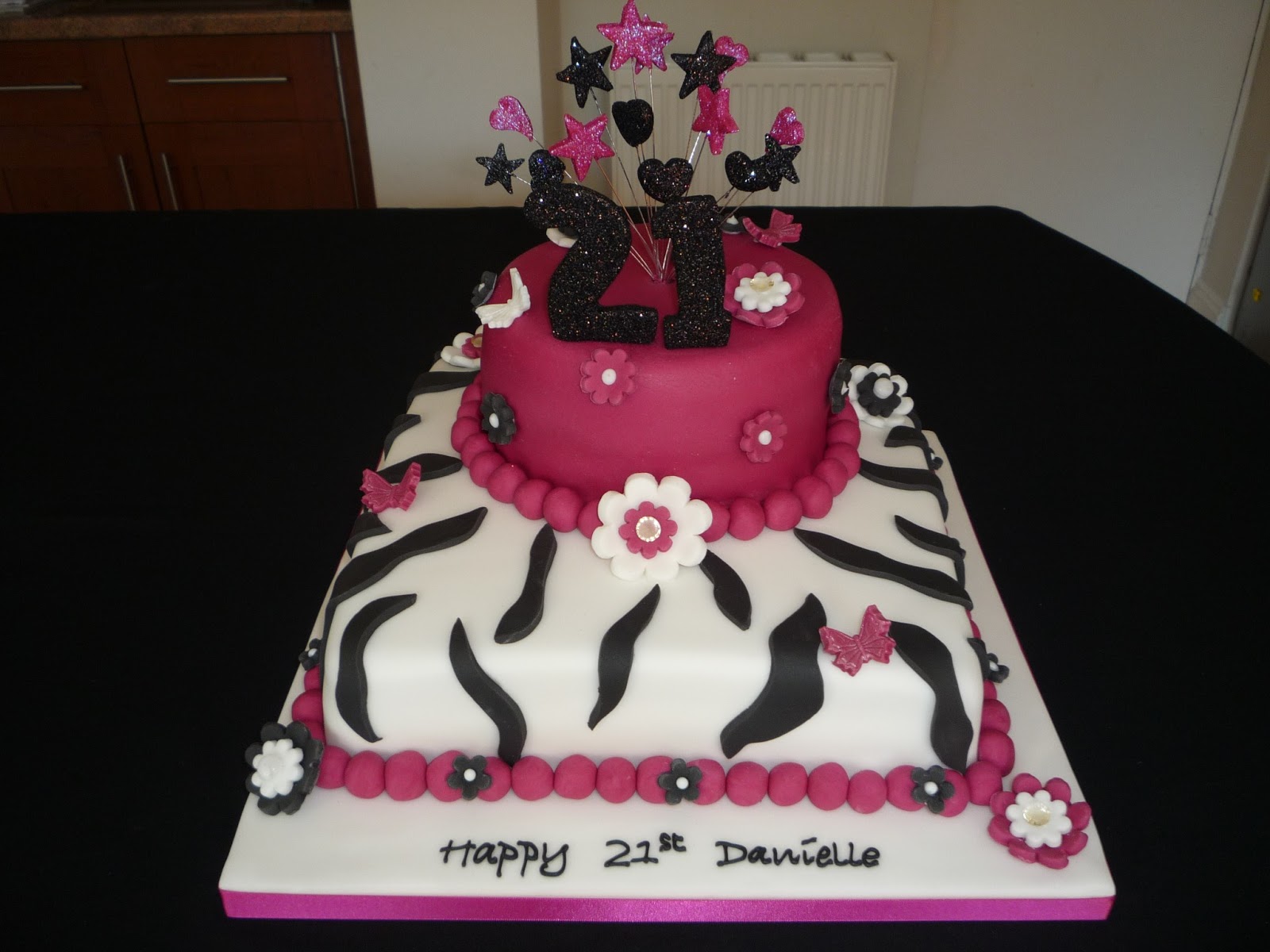 Pink Cheetah Print Cake