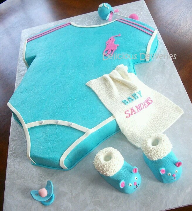 Polo Baby Shower Cake Polo Baby Shower Cake