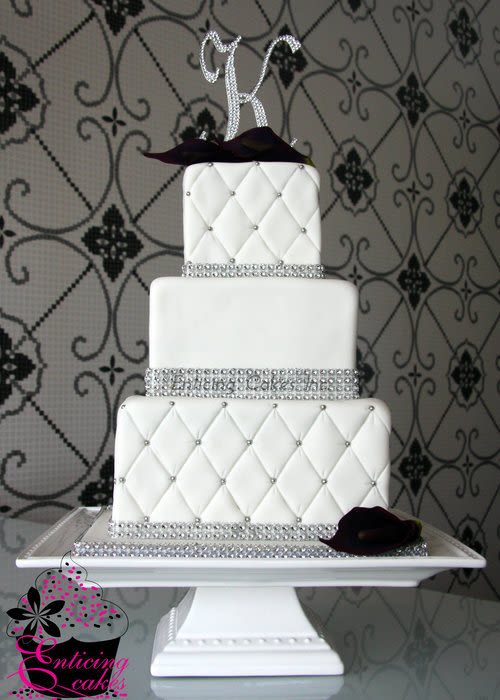 Quilted Wedding Cake Bling