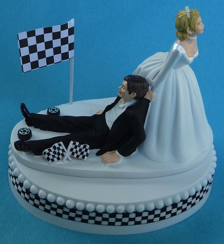 Race Car Wedding Cake Toppers