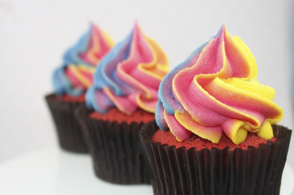 Rainbow Swirl Cupcakes