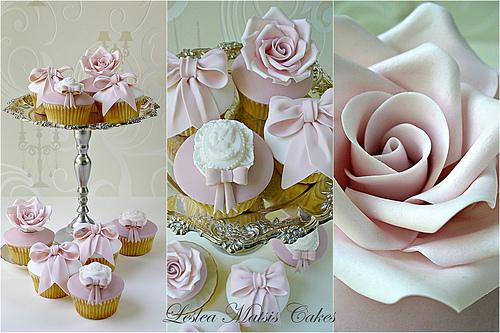 Roses and Bows Cupcakes