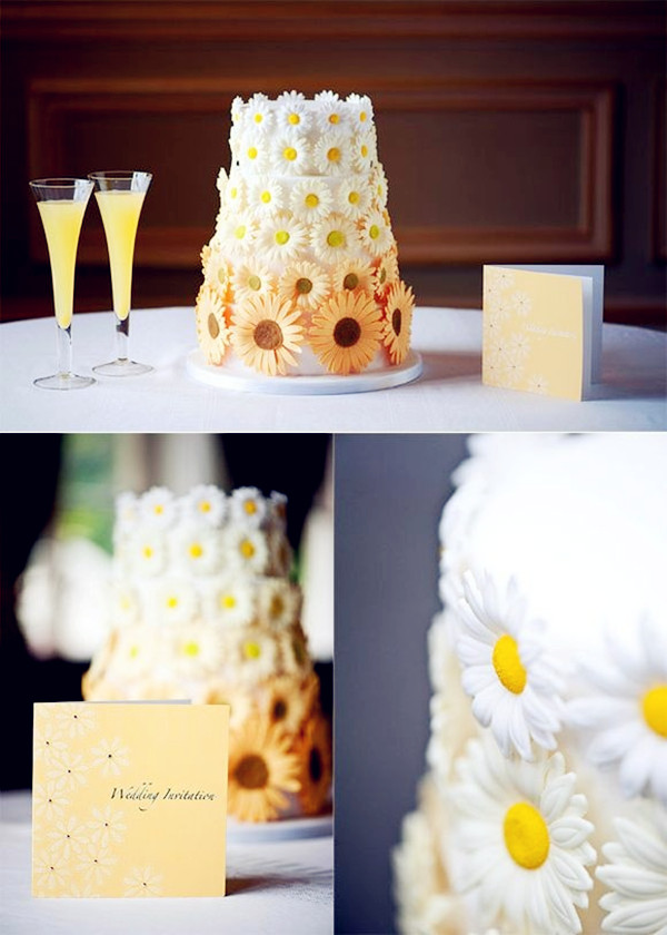 Rustic Sunflower Wedding Cake Ideas