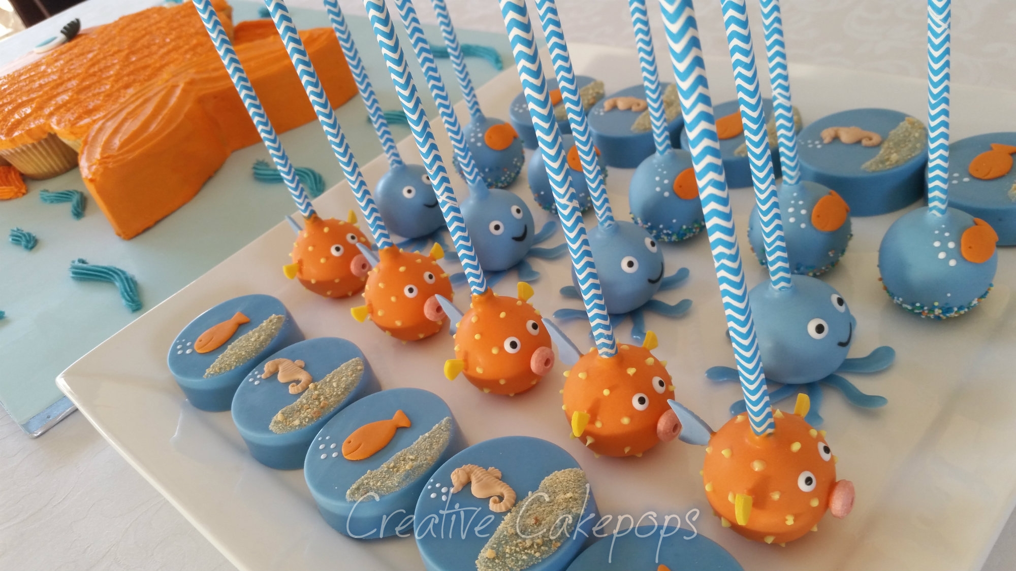 Sea Fish Themed Cake Pops