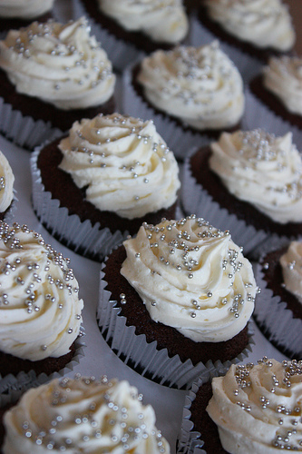 Silver Cupcake Wedding Cakes