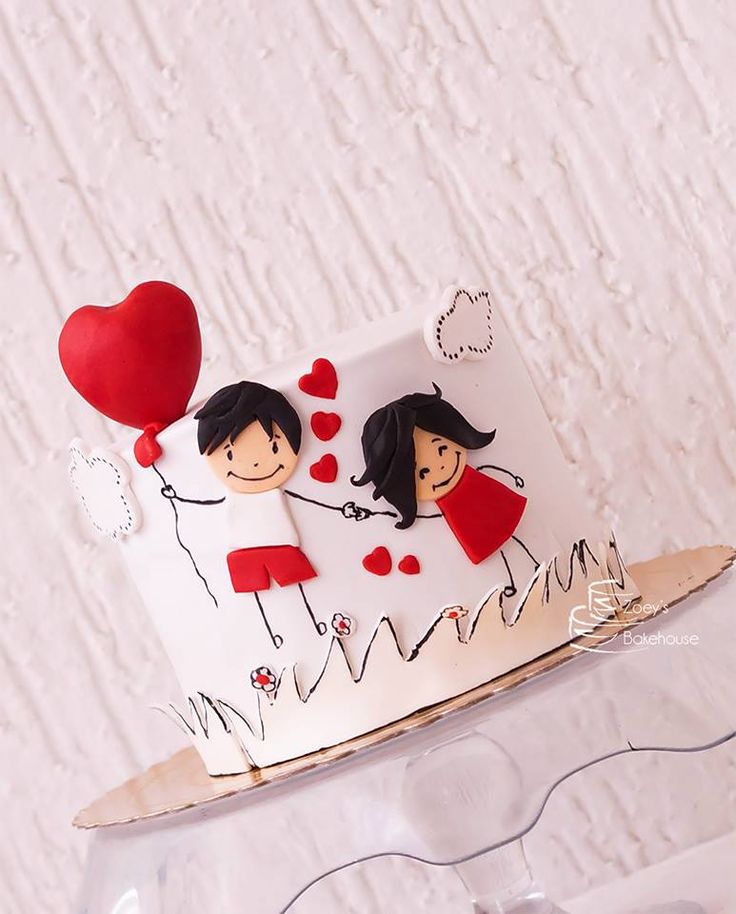 Simple Decorated Heart Cakes Simple Decorated Heart Cakes