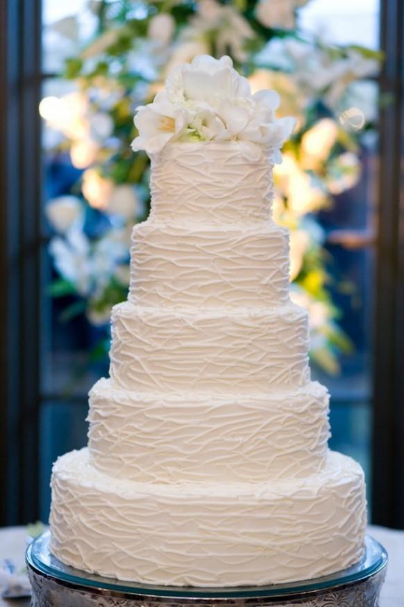 Simple Textured Wedding Cake