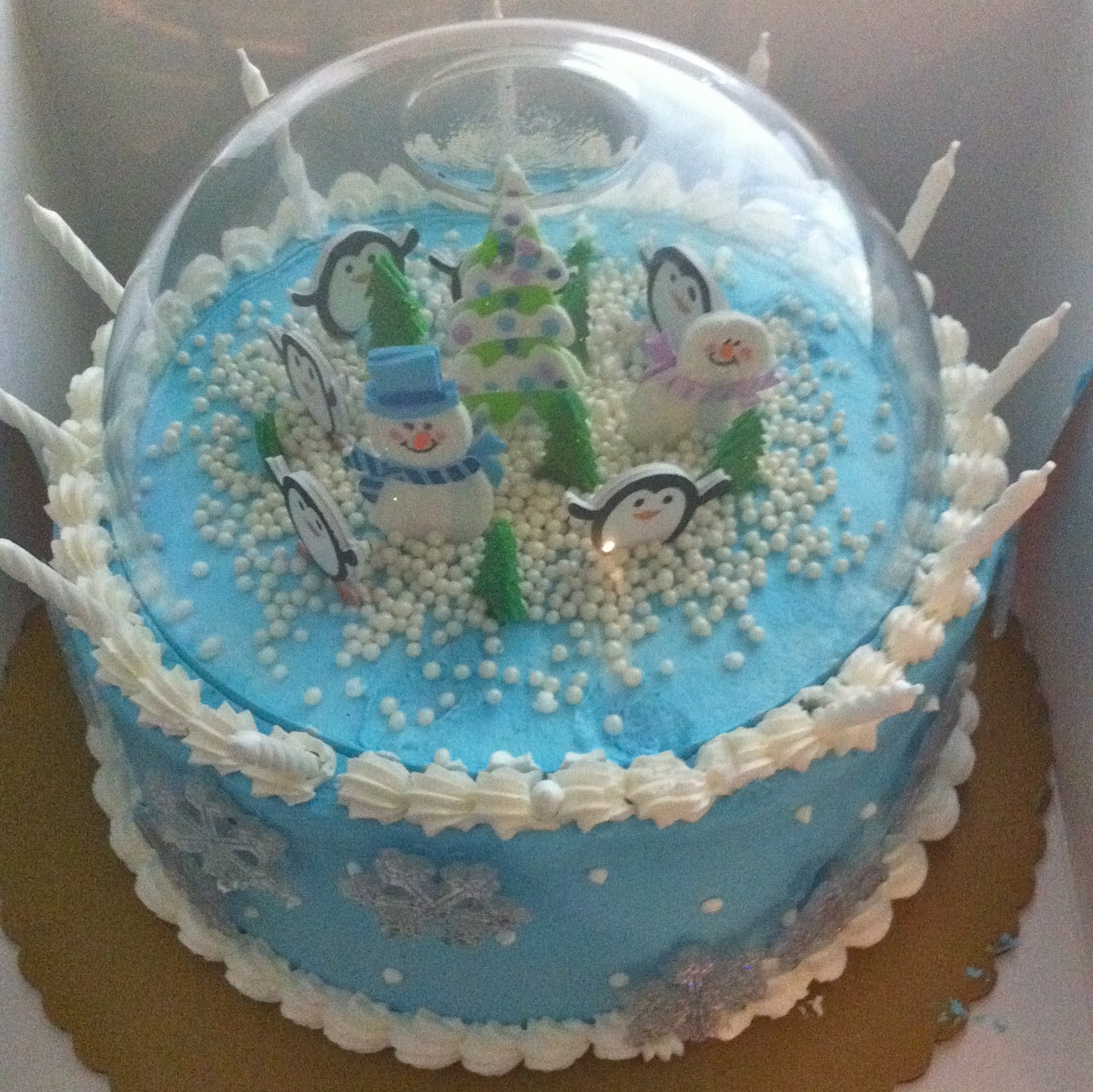 Snow Globe Birthday Cake