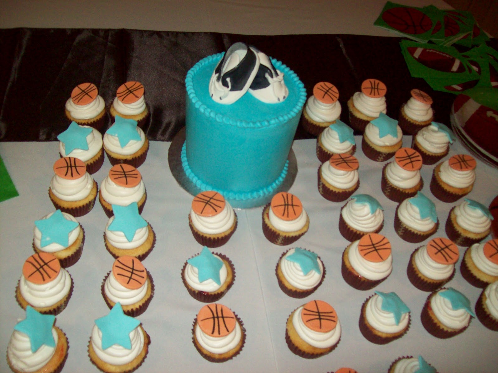 Sports Baby Shower Cupcake Cake