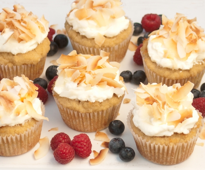 Sugar Free Coconut Cupcakes