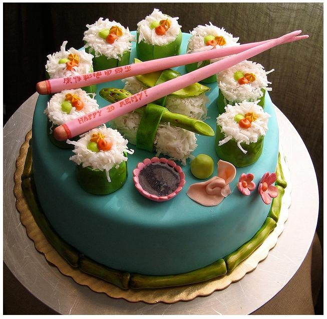 Sushi Themed Birthday Cake