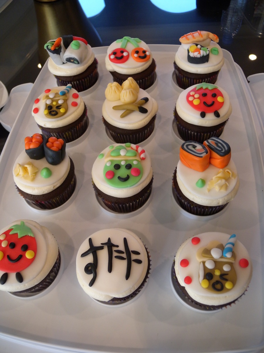 Sushi Themed Cupcakes