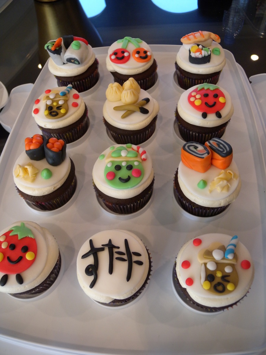 Sushi Themed Cupcakes Sushi Themed Cupcakes