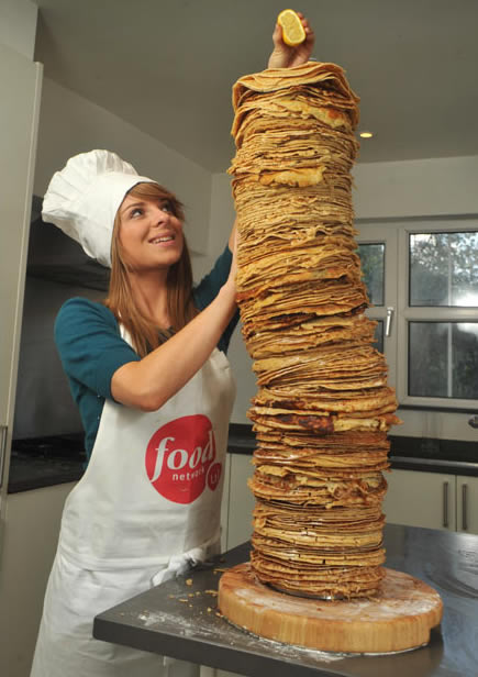 Tallest Pancake Stack in the World Tallest Pancake Stack in the World