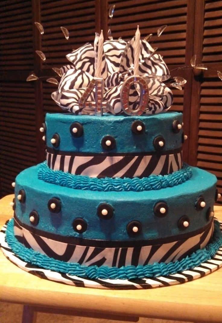 11 Photos of Party Cakes Zebra And Teal